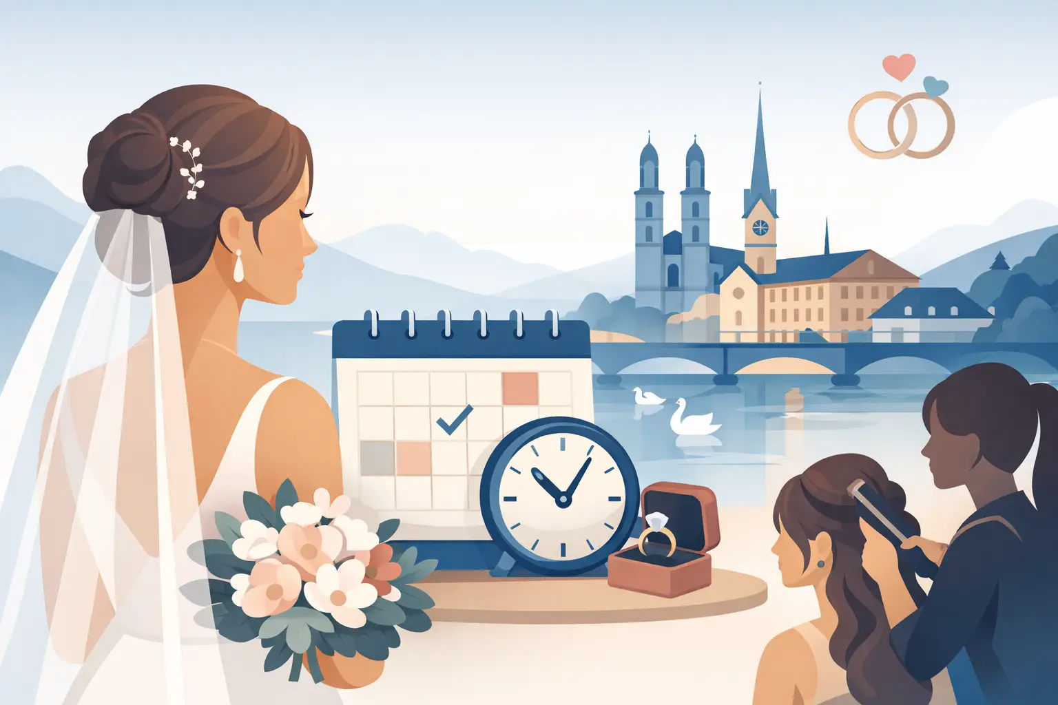 Hochzeitsfrisur Zürich Termin richtig planen